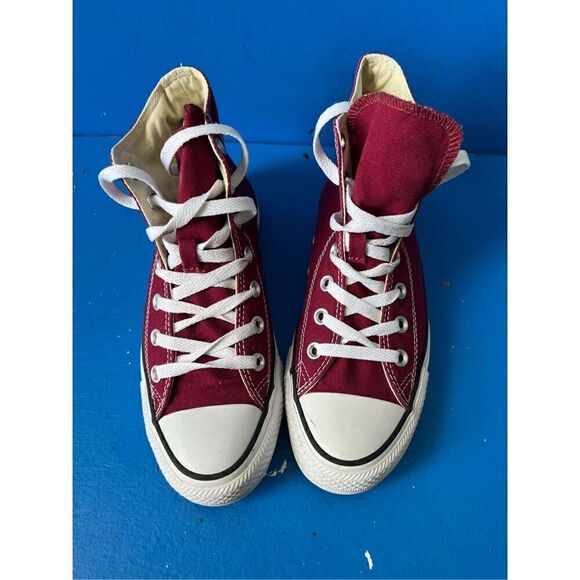 CONVERSE All Star Chuck Taylor RED Canvas M9621 (Size M 6 - w 8) High Top - Picture 3 of 6